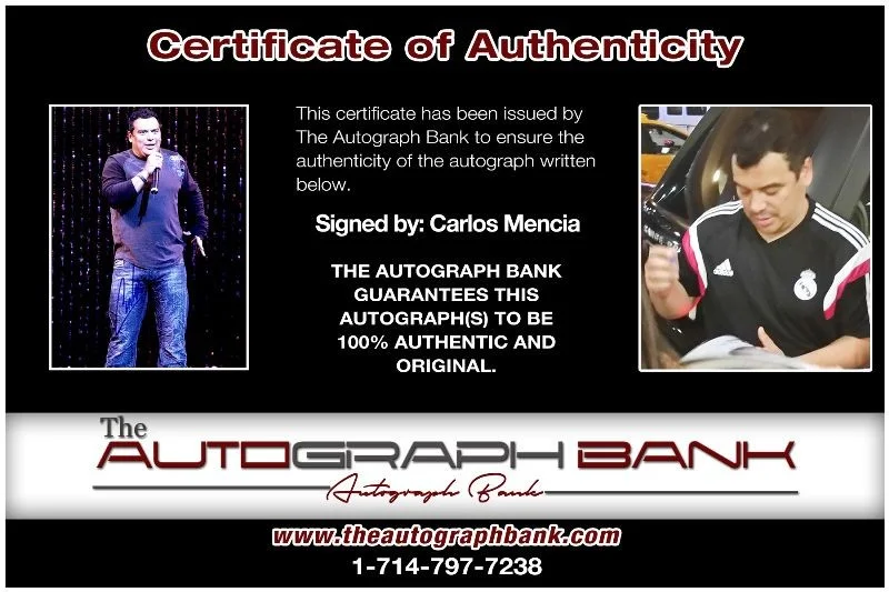 Carlos Mencia — Carlos Mencia authentic signed celebrity 8x10 photo W/Cert Autographed 2616n, image 2