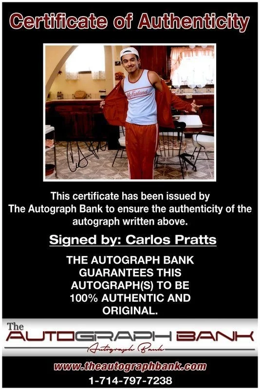 Carlos Pratts — Carlos Pratts authentic signed celebrity 8x10 photo W/Cert Autographed C3, image 2