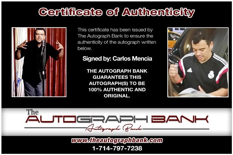 Carlos Mencia — Carlos Mencia authentic signed celebrity 8x10 photo W/Cert Autographed 2616q, image 2