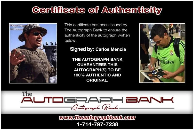 Carlos Mencia — Carlos Mencia signed celebrity 8x10 photo W/Certificate (C11), изображение 2