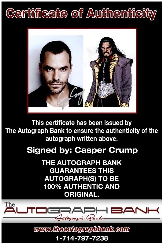 Casper Crump — Casper Crump authentic signed celebrity 8x10 photo W/Cert Autographed 2616b, изображение 2