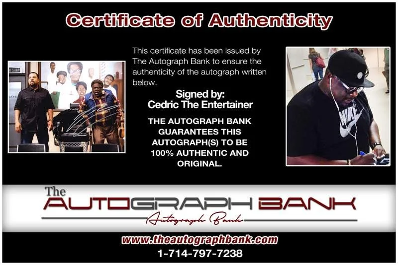 Cedric the Entertainer — Cedric The Entertainer authentic signed 8x10 photo |CERT Autographed B0009, изображение 2