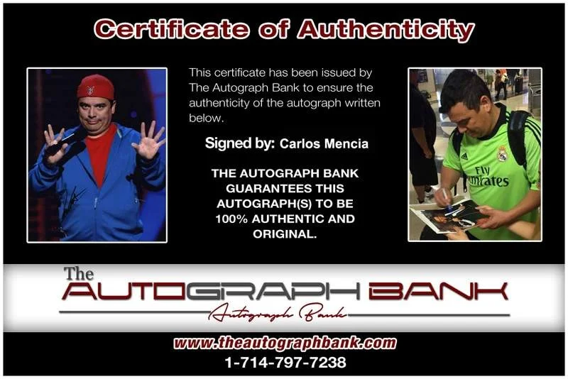 Carlos Mencia — Carlos Mencia signed celebrity 8x10 photo W/Certificate (C14), изображение 2