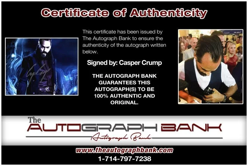 Casper Crump — Casper Crump authentic signed celebrity 8x10 photo W/Cert Autographed D5, изображение 2