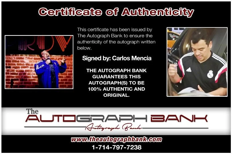 Carlos Mencia — Carlos Mencia authentic signed celebrity 8x10 photo W/Cert Autographed 2616c, изображение 2