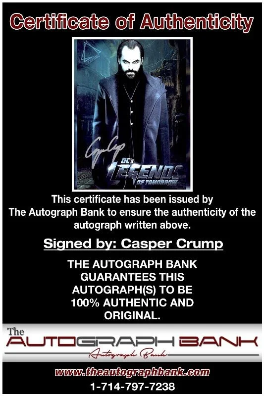 Casper Crump — Casper Crump authentic signed celebrity 8x10 photo W/Cert Autographed 2616g, image 2