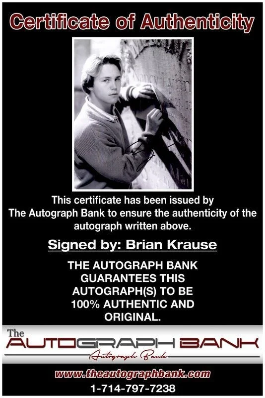Brian Krause — Brian Krause authentic signed celebrity 8x10 photo W/Cert Autographed C14, изображение 2