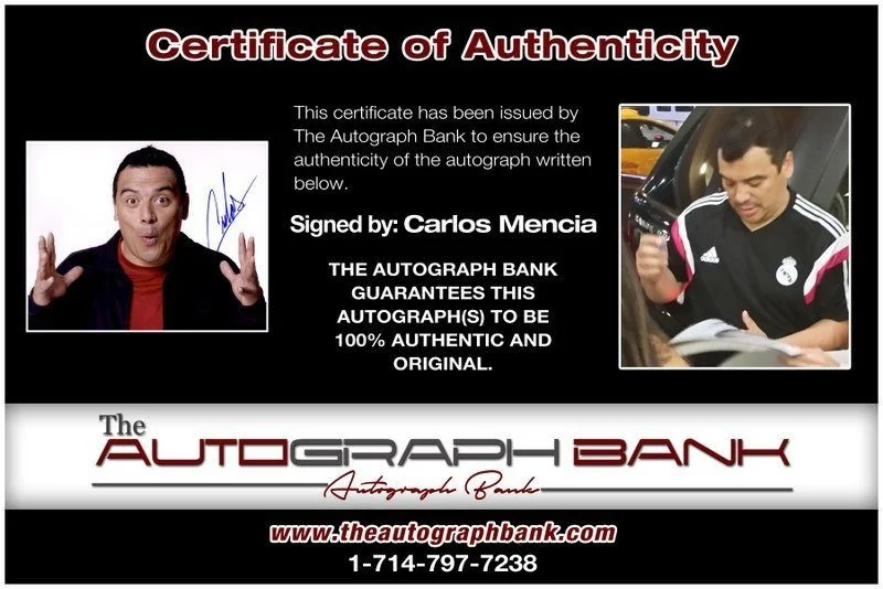 Carlos Mencia — Carlos Mencia authentic signed celebrity 8x10 photo W/Cert Autographed C12, изображение 2