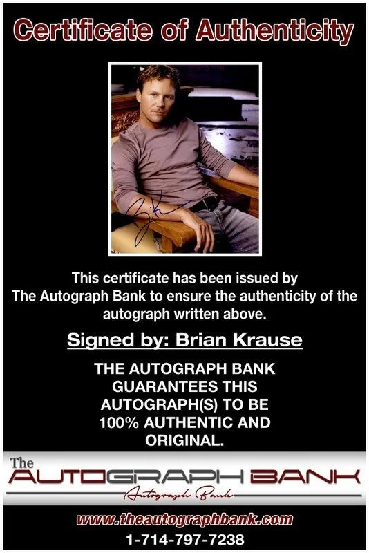 Brian Krause — Brian Krause authentic signed celebrity 8x10 photo W/Cert Autographed C1, изображение 2