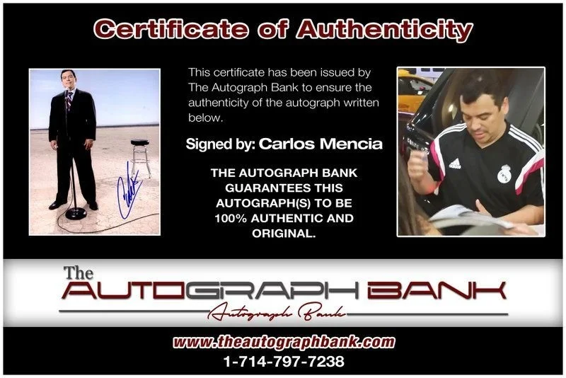 Carlos Mencia — Carlos Mencia authentic signed celebrity 8x10 photo W/Cert Autographed C8, изображение 2