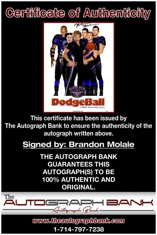 Brandon Molale — Brandon Molale authentic signed celebrity 8x10 photo W/Cert Autographed C5, изображение 2