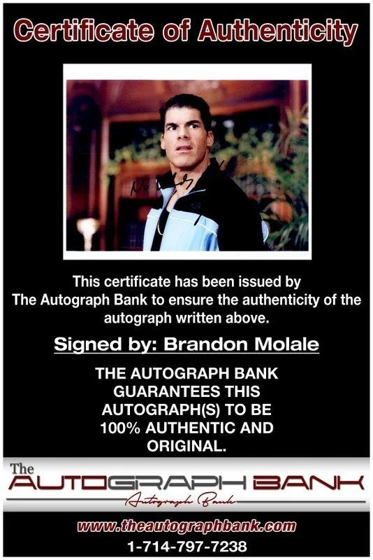 Brandon Molale — Brandon Molale authentic signed celebrity 8x10 photo W/Cert Autographed C2, изображение 2