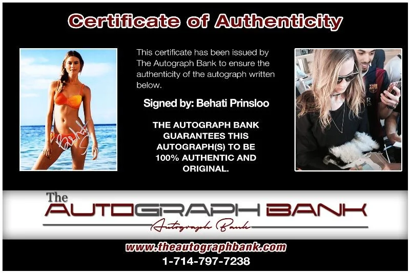 Behati Prinsloo — Behati Prinsloo authentic signed models 8x10 photo W/Cert Autographed 422a1, image 2