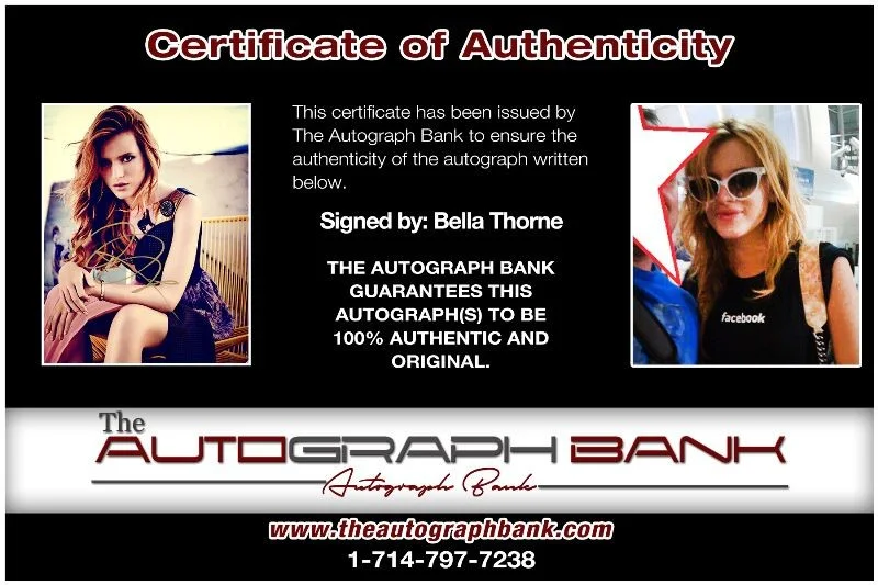 Bella Thorne — Bella Thorne authentic signed celebrity 8x10 photo W/Cert Autographed 2616d, изображение 2