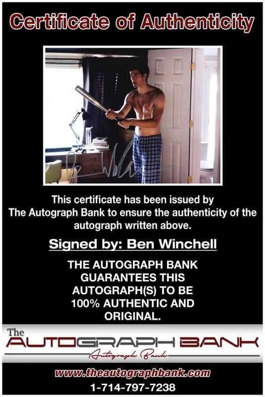 Ben Winchell — Ben Winchell authentic signed celebrity 8x10 photo W/Cert Autographed B0004, изображение 2