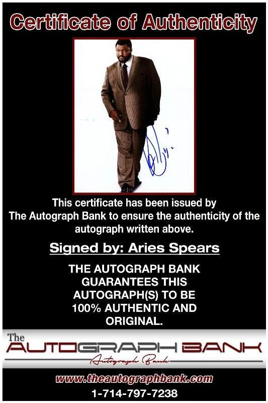 Aries Spears — Aries Spears authentic signed celebrity 8x10 photo W/Cert Autographed 41116f, изображение 2