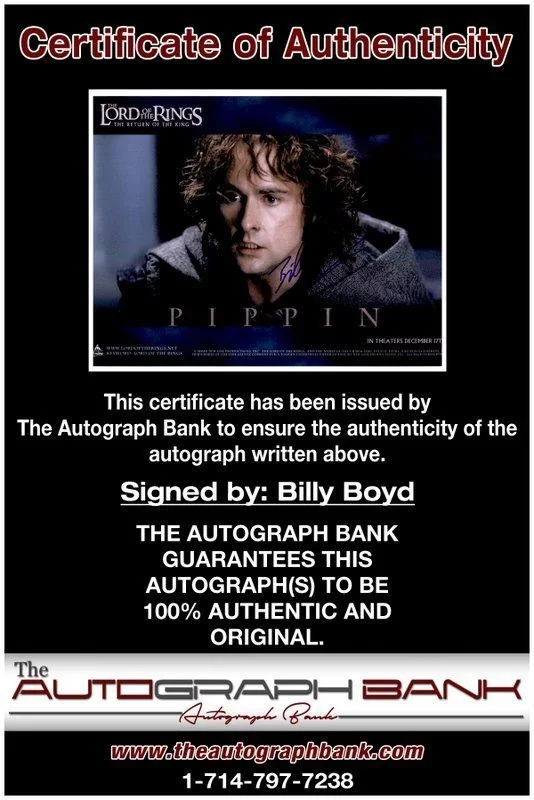 Billy Boyd — Billy Boyd authentic signed celebrity 8x10 photo W/Cert Autographed C2, изображение 2