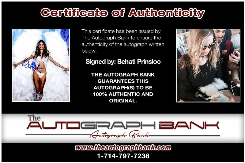Behati Prinsloo — Behati Prinsloo authentic signed celebrity 8x10 photo W/Cert Autographed 2616o2, изображение 2