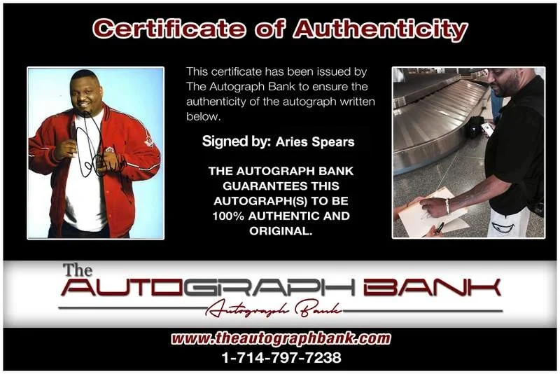 Aries Spears — Aries Spears signed celebrity 8x10 photo W/Certificate (41116d), image 2