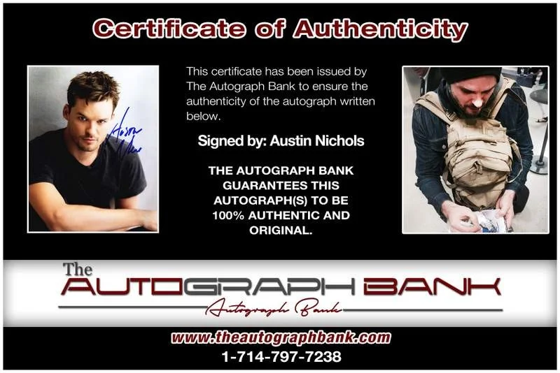 Austin Nichols — Austin Nichols authentic signed celebrity 8x10 photo W/Cert Autographed B0006, изображение 2