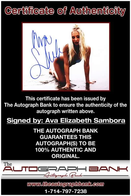 Ava Sambora — Ava Sambora authentic signed model 8x10 photo W/Certificate Autographed (A0001), image 2