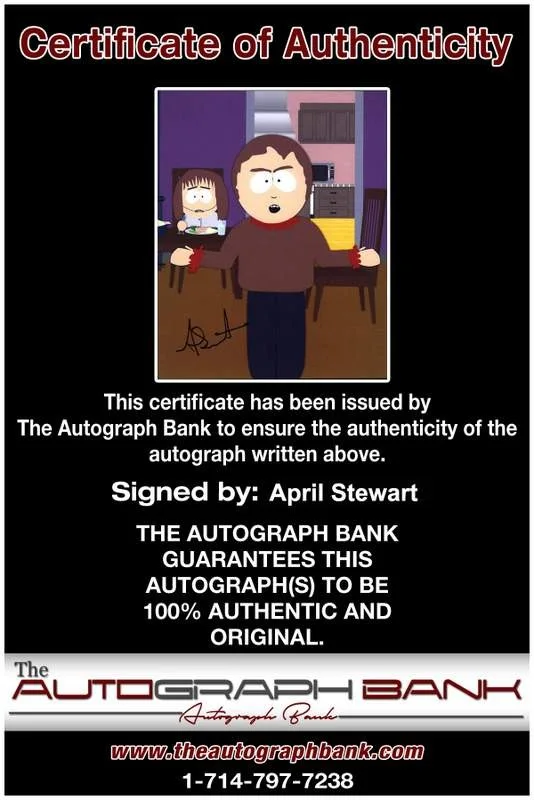 April Stewart — April Stewart signed celebrity 8x10 photo W/Cert Autograph 00132, image 2