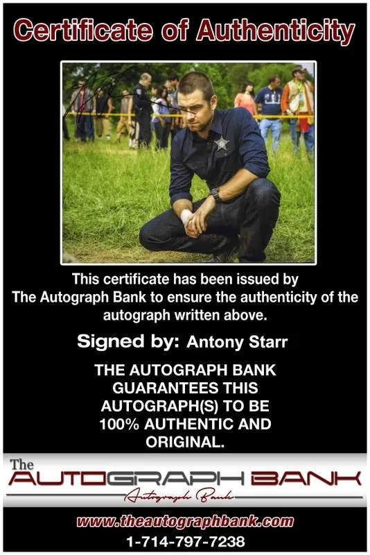 Antony Starr — Antony Starr signed celebrity 8x10 photo W/Certificate (2616a), изображение 2