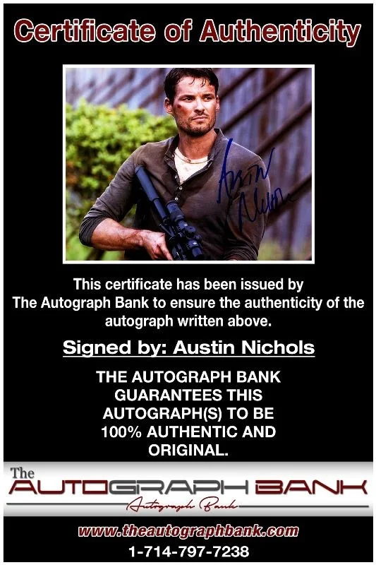 Austin Nichols — Austin Nichols authentic signed celebrity 8x10 photo W/Cert Autographed 41116b, изображение 2