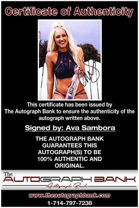 Ava Sambora — Ava Sambora authentic signed model 8x10 photo W/Certificate Autographed (A0003), image 2