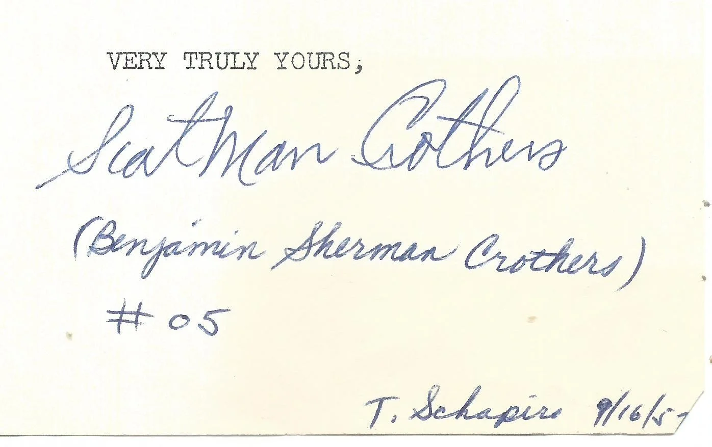 SCATMAN CROTHERS CUCKOO'S NEST RARE 1957 SIGNED AUTOGRAPH LETTER DOCUMENT, изображение 2