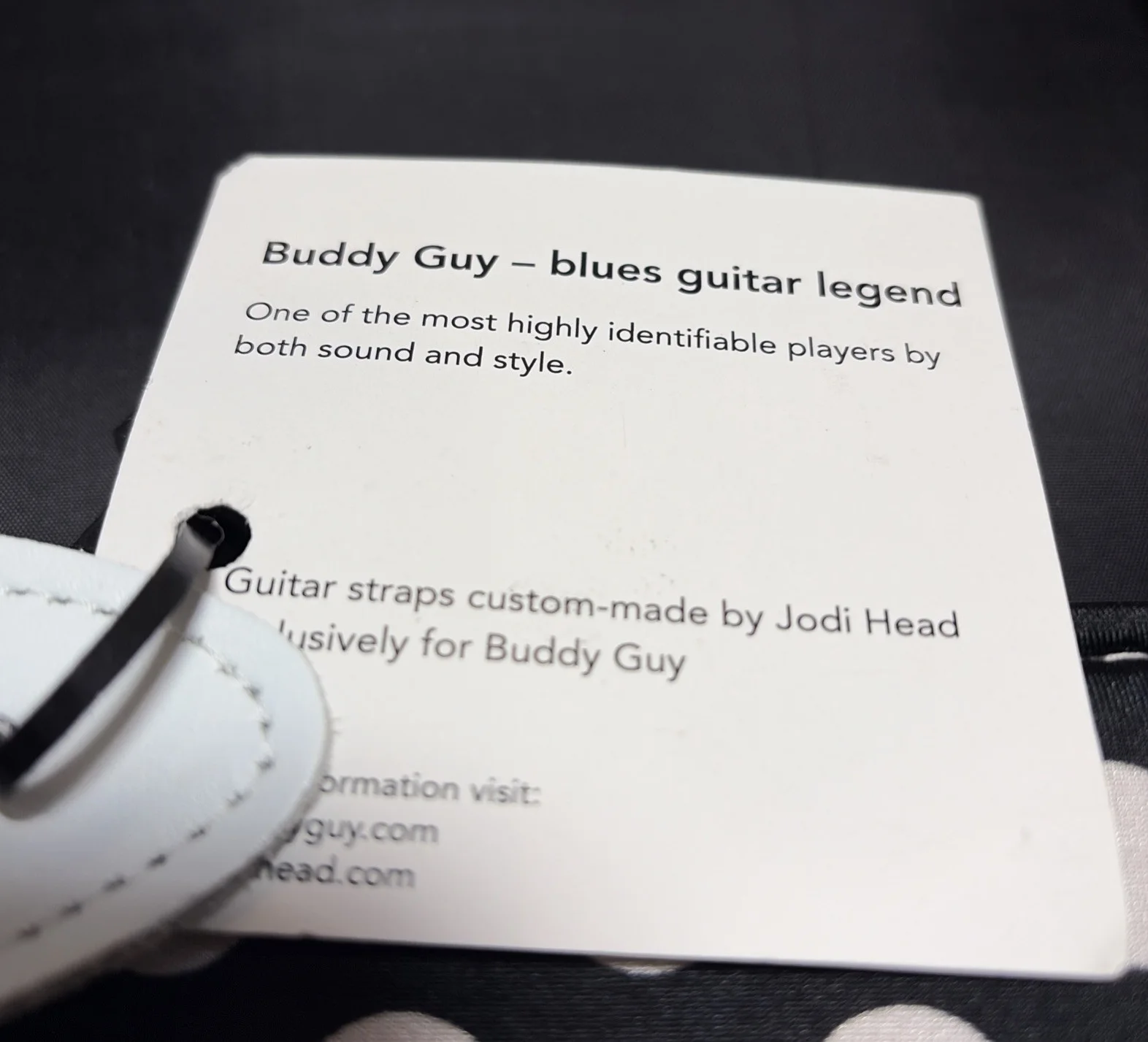 Buddy Guy — Buddy Guy Signed Autograph Polka Dot Guitar Strap without COA, image 3