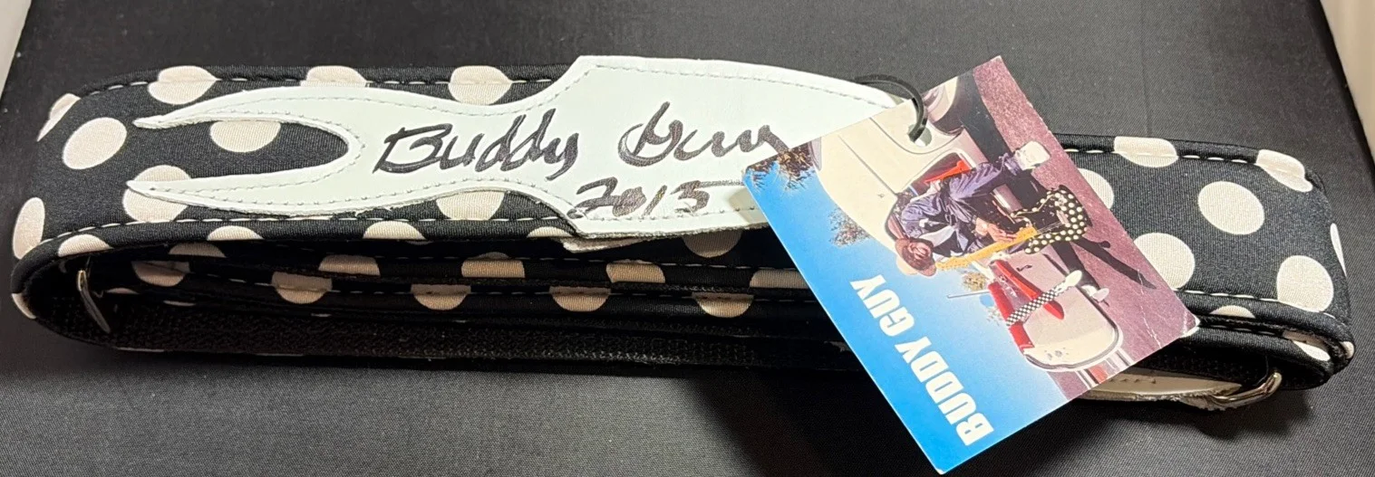 Buddy Guy — Buddy Guy Signed Autograph Polka Dot Guitar Strap without COA, image 5