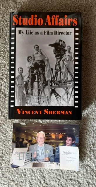 Vincent Sherman — Studio Affairs by Vincent Sherman 1996, Signed HB/DJ Cover, 1ST. ED & Photo COA
