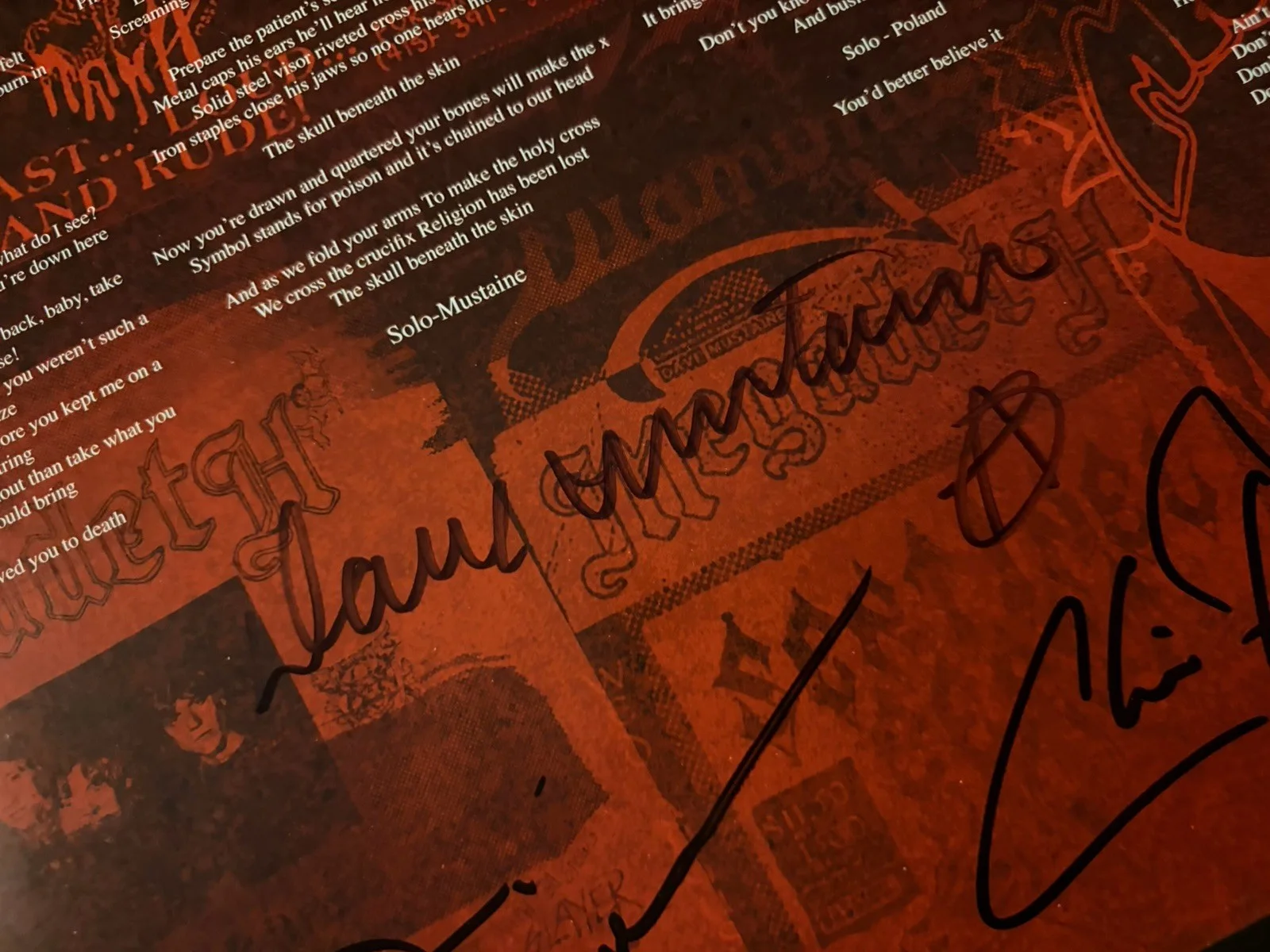 Megadeth Signed X3 Killing Is My Business.. and Business Is Good I12x12 Insert, image 2