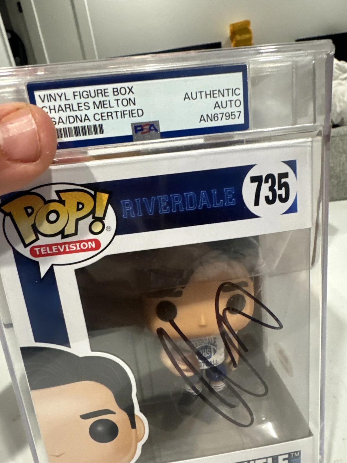 Charles Melton Signed Reggie Mantle Funko Pop Figure Riverdale PSA ENCAPSULATED, image 3