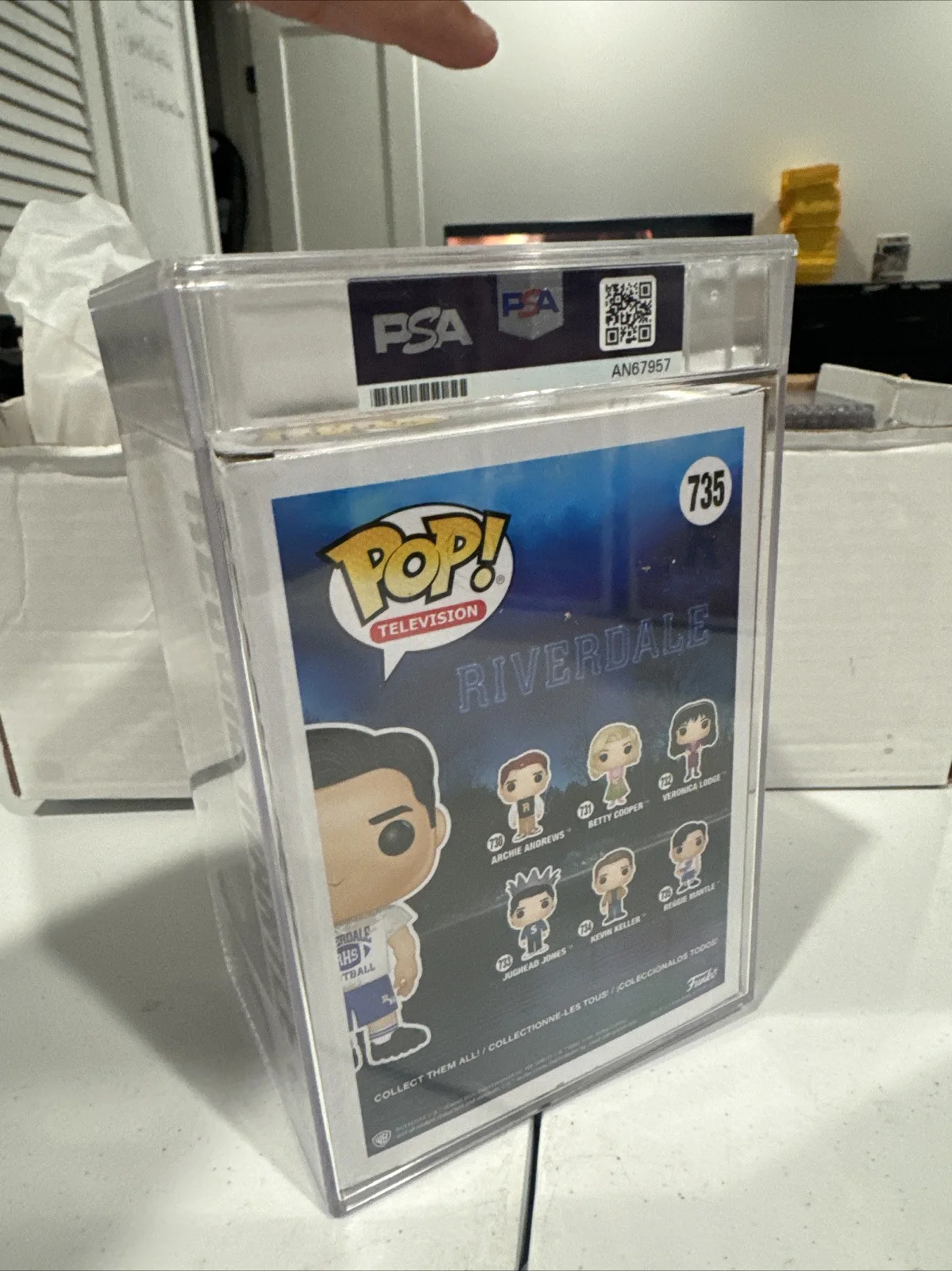 Charles Melton Signed Reggie Mantle Funko Pop Figure Riverdale PSA ENCAPSULATED, image 5