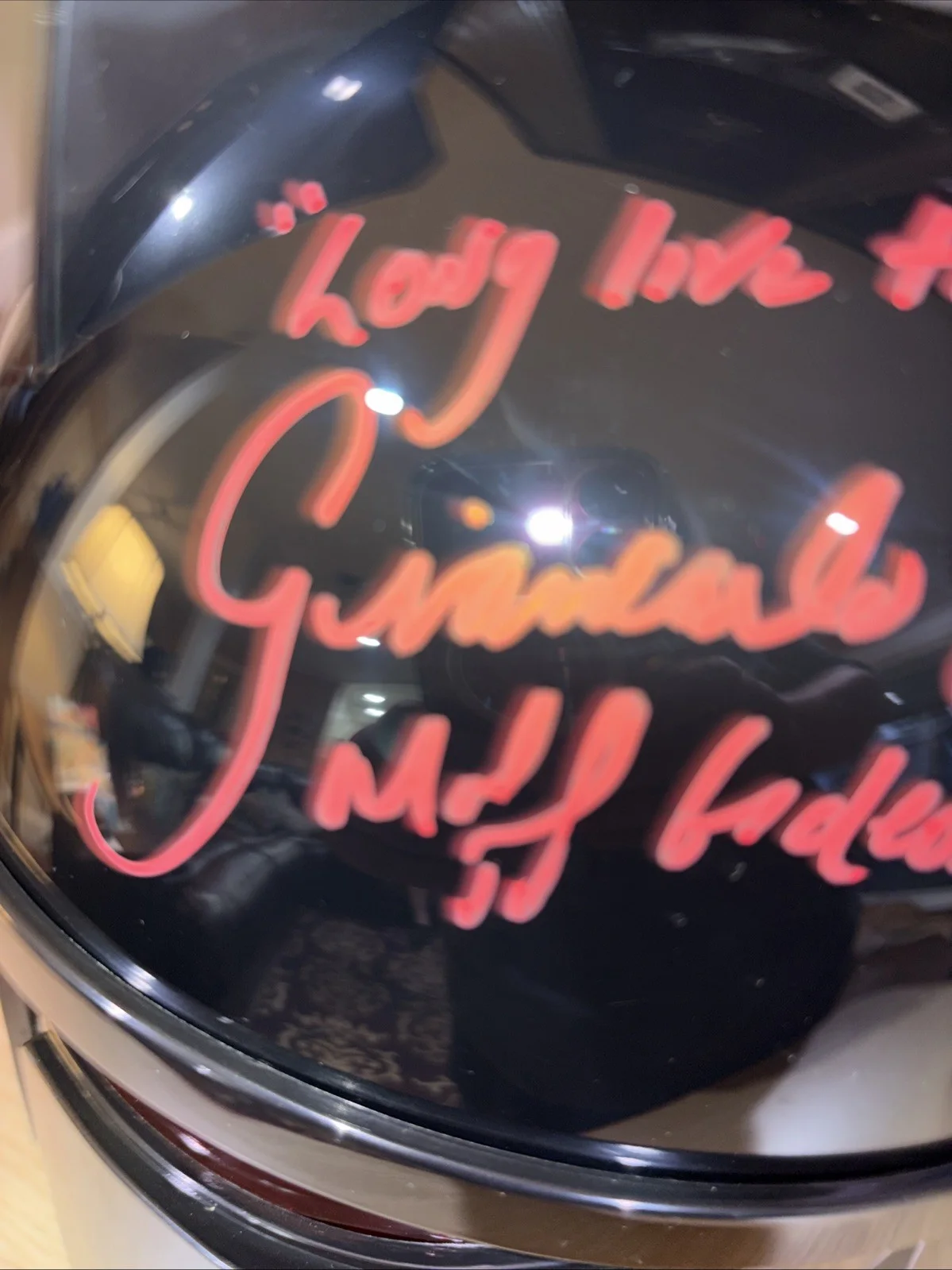 Giancarlo Esposito signed Star Wars Mandalorian Moff Gideon helmet COA w/Quote, image 3