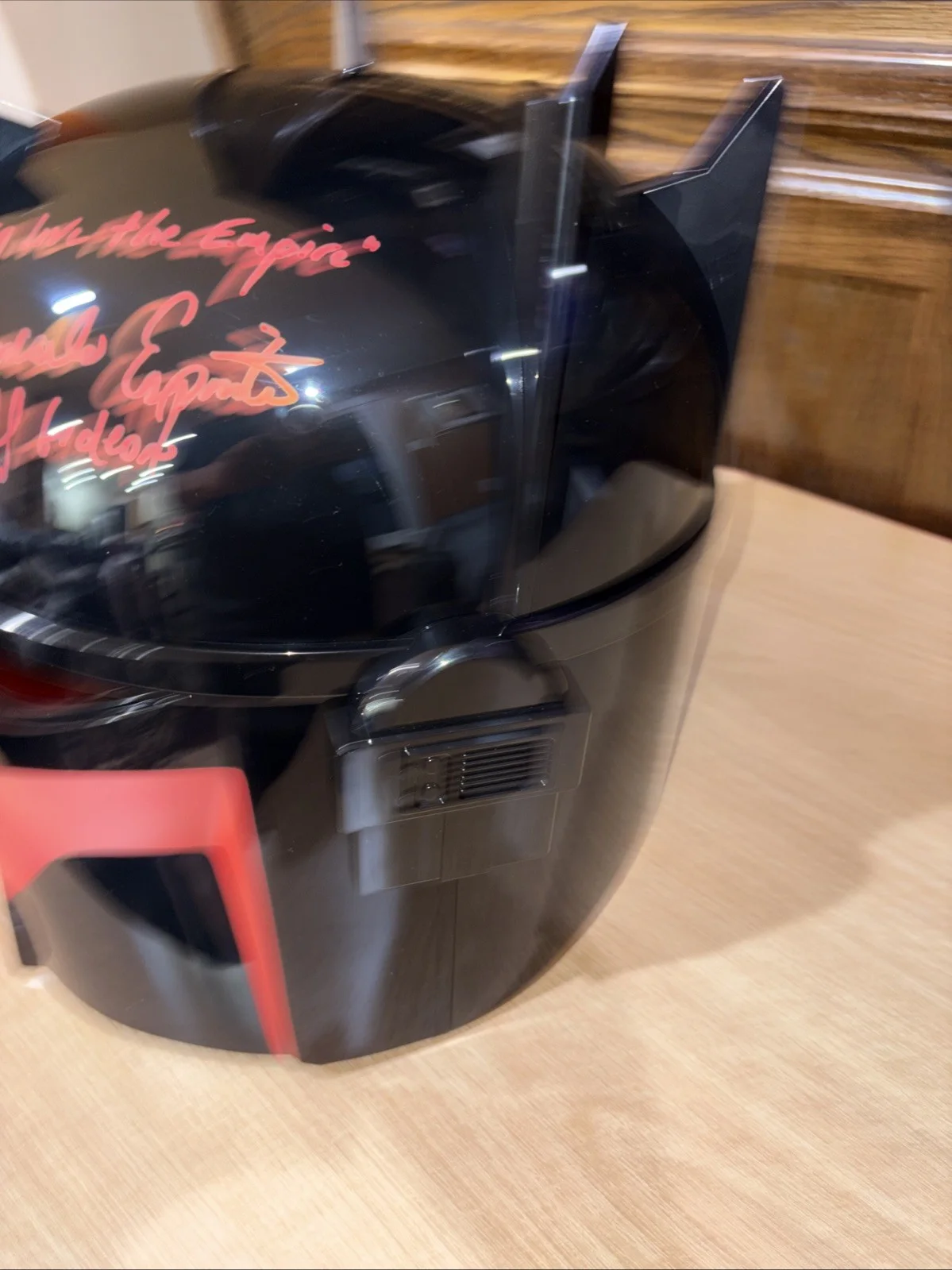 Giancarlo Esposito signed Star Wars Mandalorian Moff Gideon helmet COA w/Quote, image 5