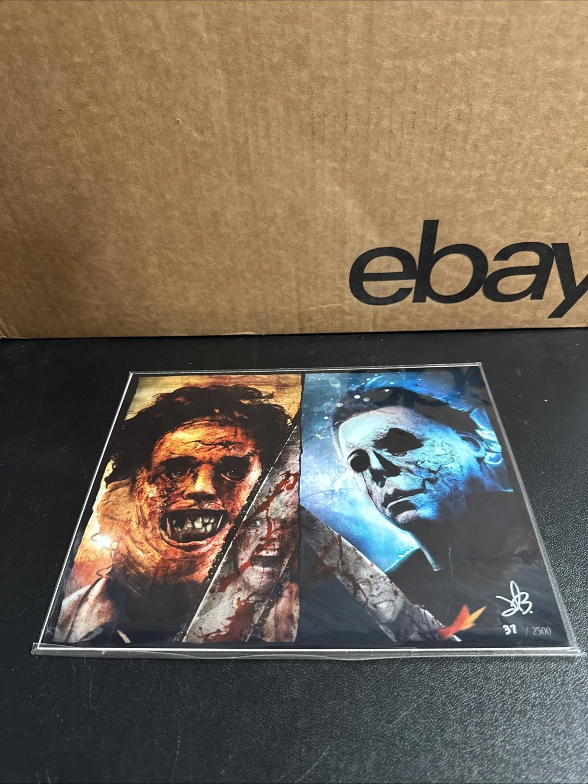 The Bam Box Leatherface Michael Myers Horror Signed Limited # Print COA, image 3