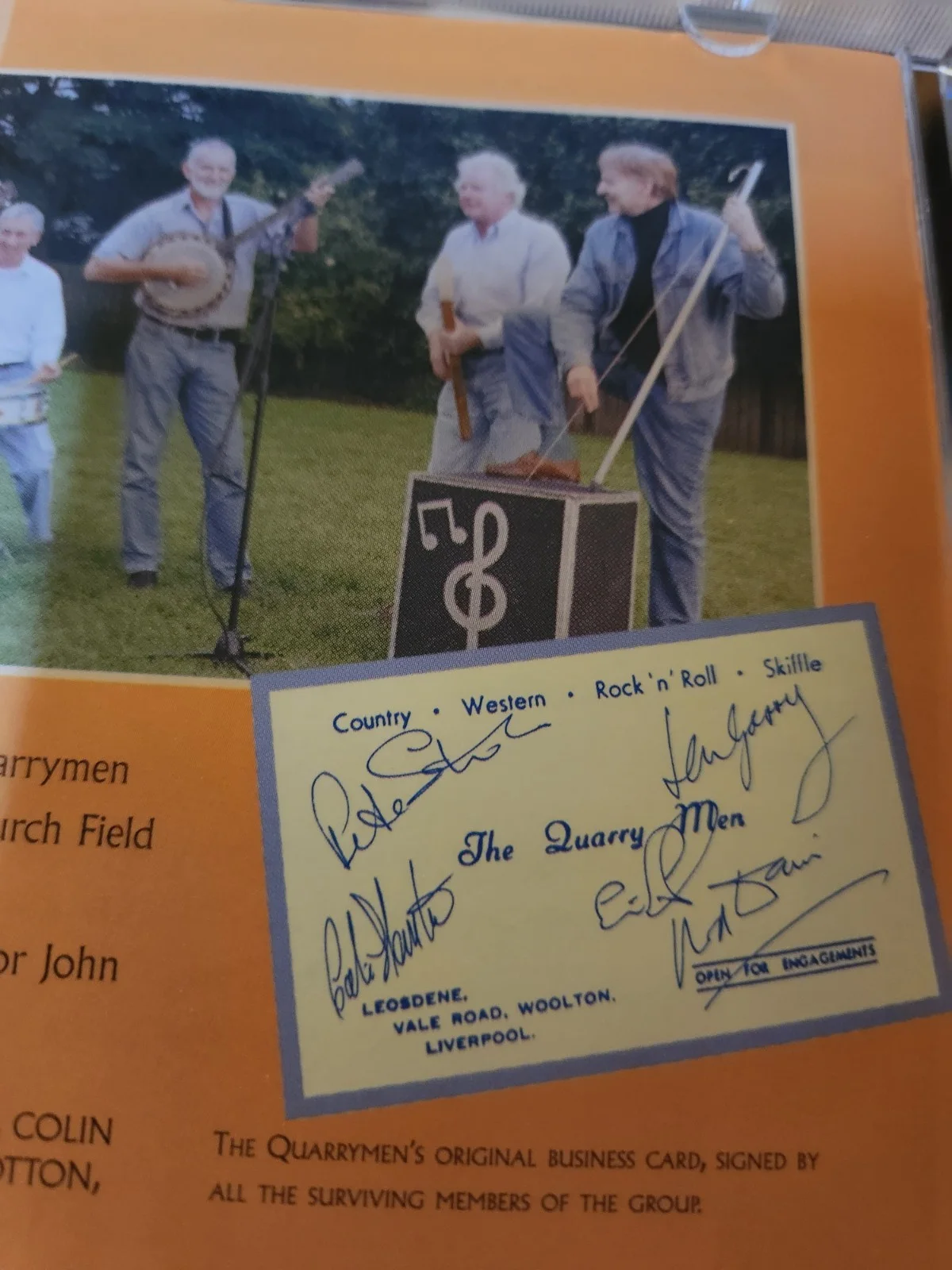 John Lennon's Quarrymen Autographed CD Get Back TOGETHER, image 2