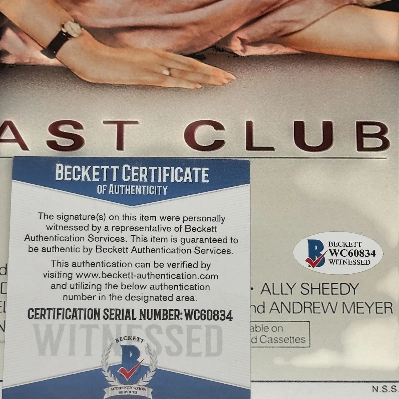 Emilio Estevez — Emilio Estevez Signed 12x18 Photo The Breakfast Club Beckett Authentic Autograph, изображение 3