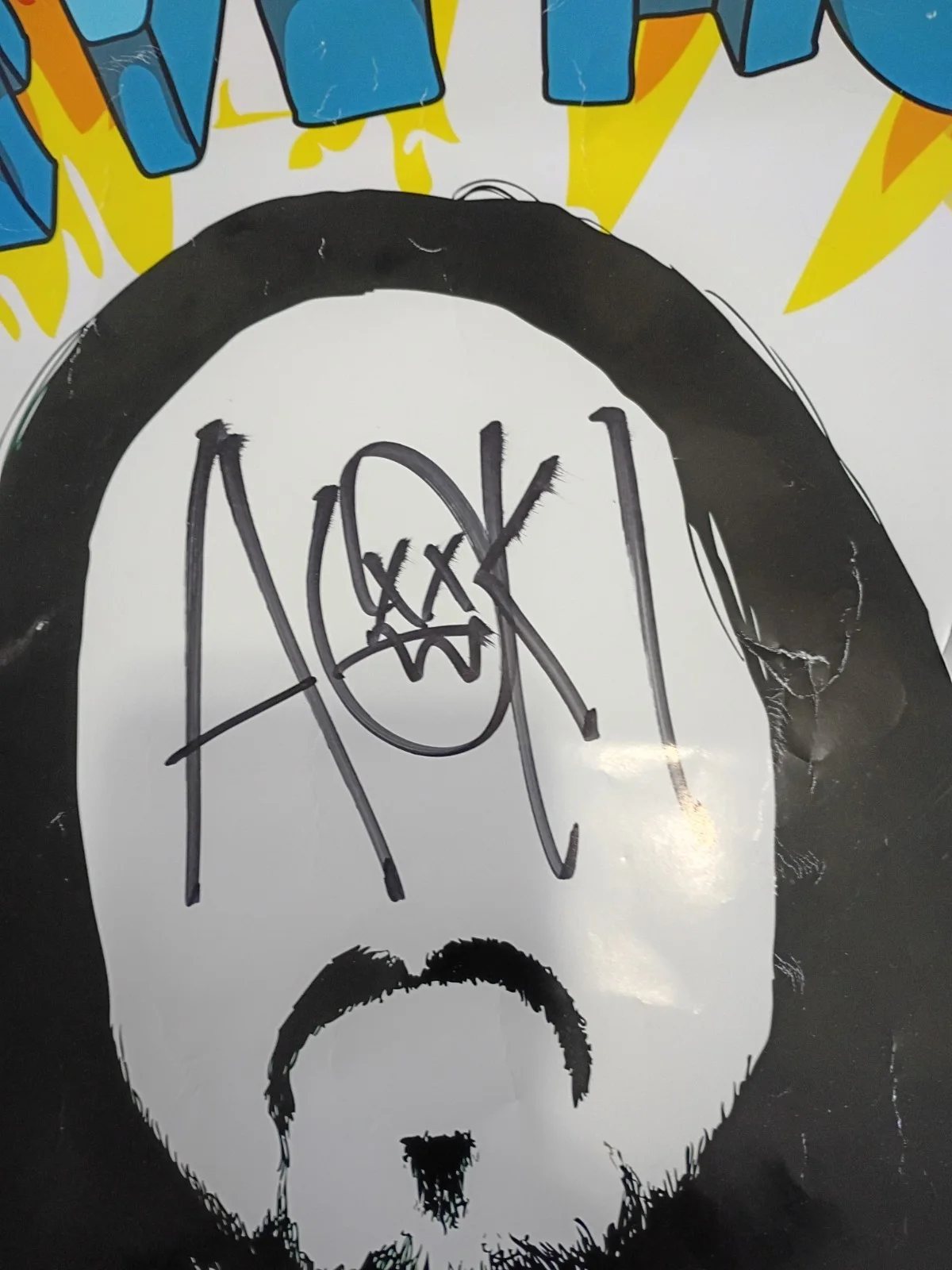 Steve Aoki Wonderland Poster Dim Mak & Ultra Music Present autograph signed, image 5