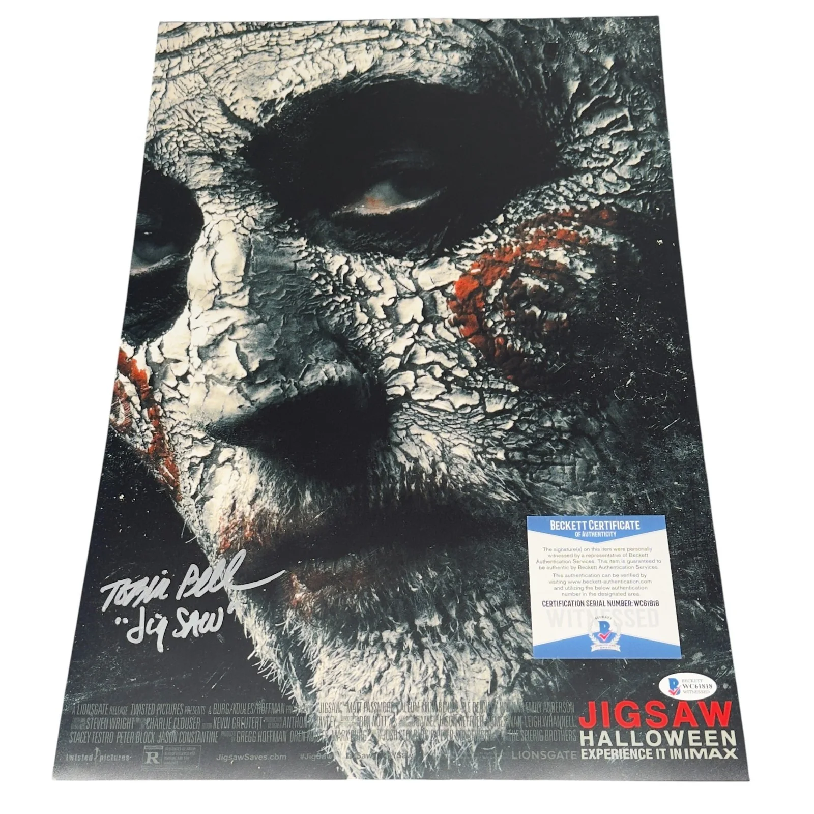 Tobin Bell — Tobin Bell Signed 12x18 Photo SAW Horror Jigsaw Beckett Authentic Autograph!