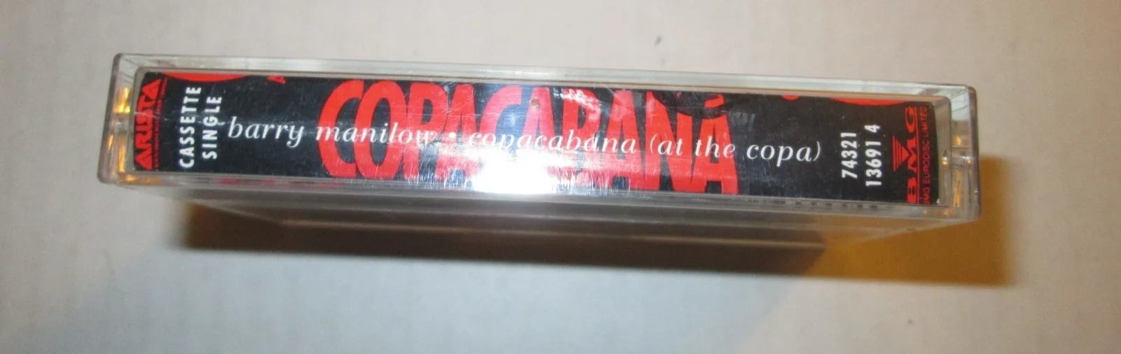Signed Barry Manilow Copacabana Copa Remix Cassette Tape Autographed 1993, изображение 3