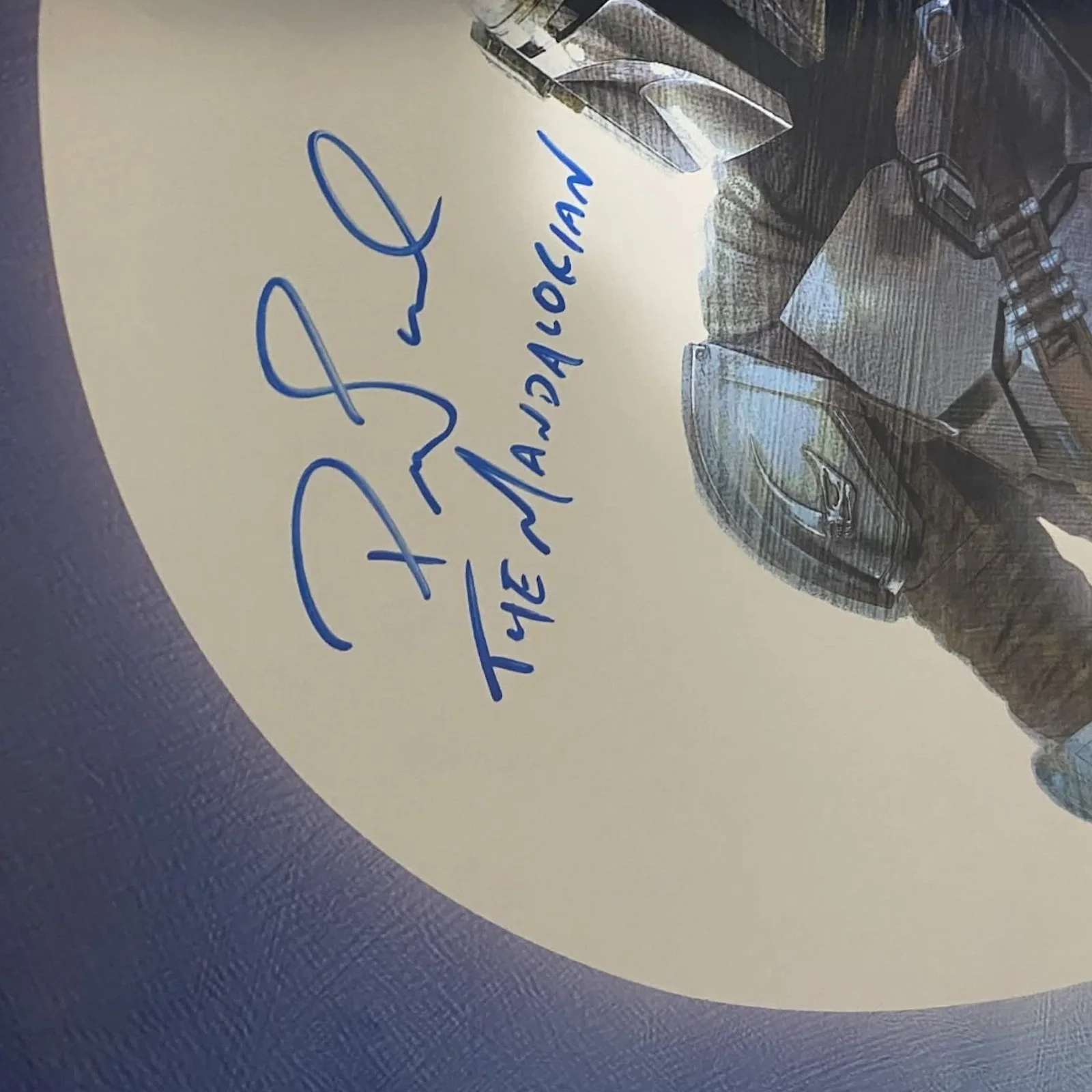 Pedro Pascal — Pedro Pascal Signed Mandalorian & Grogu Star Wars 22x36" Poster Beckett Sticker, изображение 5
