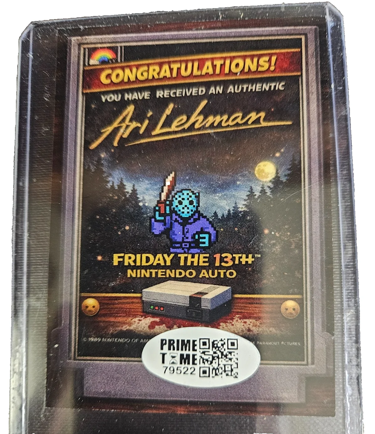 Ari Lehman — ARI LEHMAN “Jason 1” signed Custom Nintendo Game Trading Card!! w/ COA, изображение 2