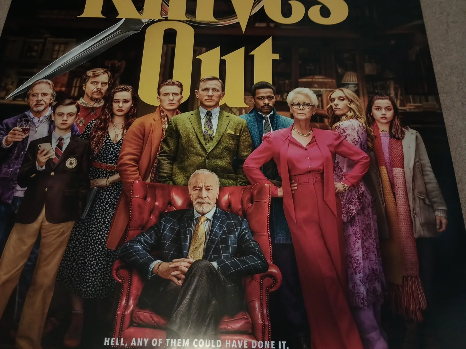 2019 Authentic Movie Poster Director Rian Johnson KNIVES OUT 27x40 Double Sided, image 4