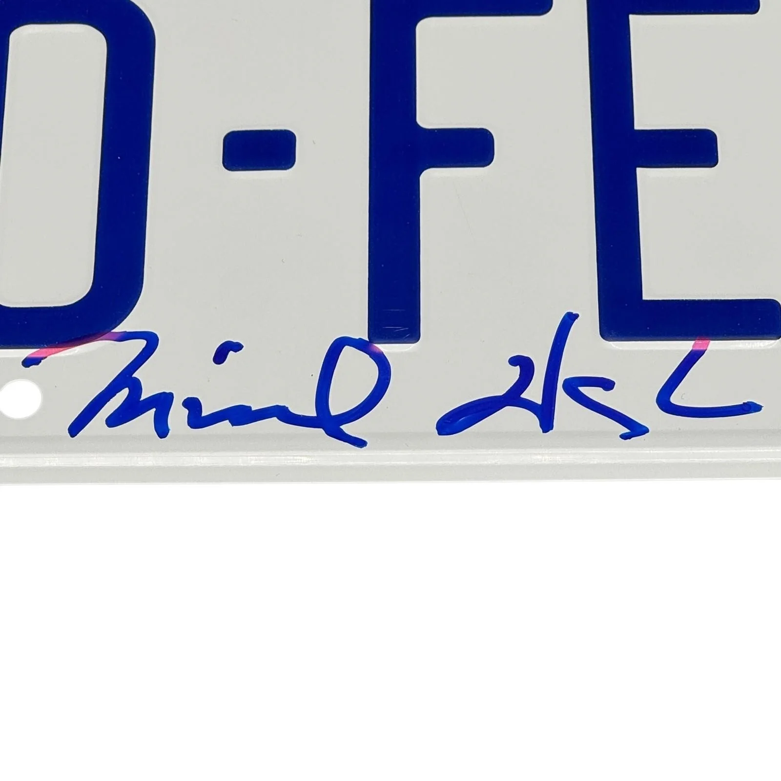 Michael Douglas — Michael Douglas Signed License Plate D-FENS Falling Down Autograph Beckett BAS, image 2