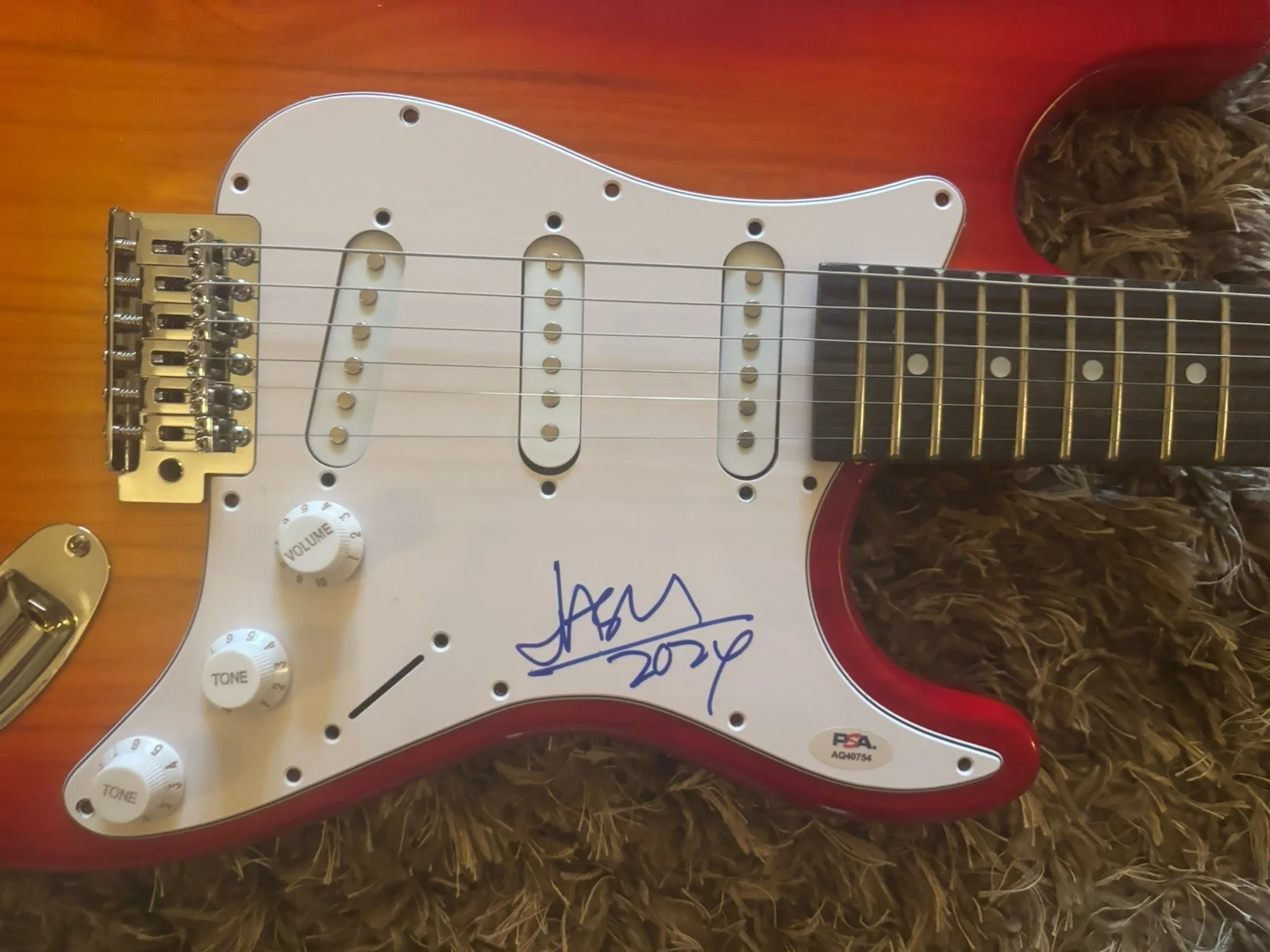 Jason Newsted Signed Autographed Electric Guitar Metallica PSA CERT COA, изображение 2