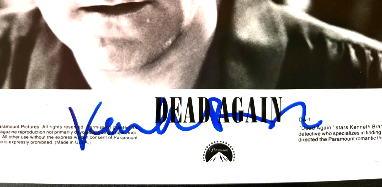 Kenneth Branagh — KENNETH BRANAGH SIGNED AUTOGRAPHED 8X10 PHOTO HAMLET HENRY V DEAD AGAIN PSA COA, изображение 3